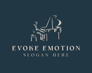 Pianist Concert Performer logo design