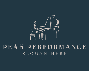 Pianist Concert Performer logo design