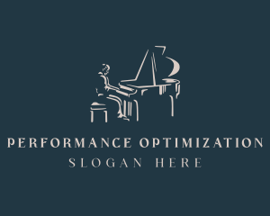 Pianist Concert Performer logo design