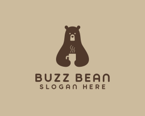 Hot Coffee Bear logo design