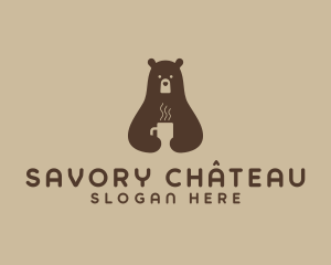 Hot Coffee Bear logo design