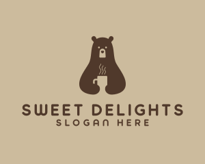 Hot Coffee Bear logo design