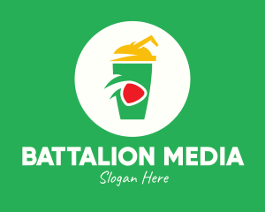 Media Player Drink logo design