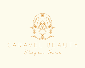 Golden Woman Beauty logo design