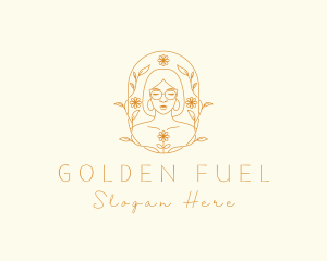 Golden Woman Beauty logo design