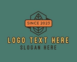 Leaf Badge Hexagon logo