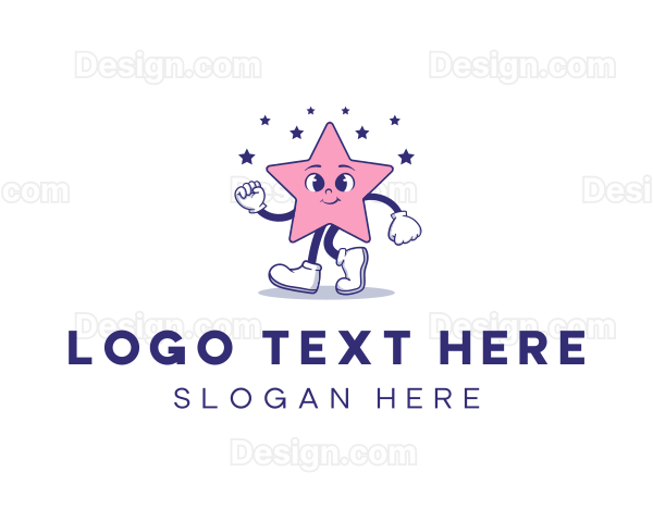 Cute Star Mascot Logo