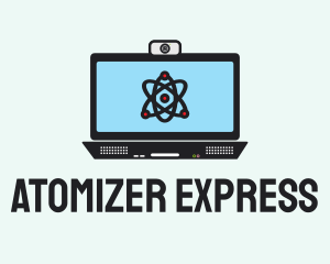 Atom Computer Monitor logo design