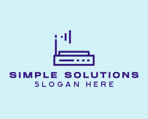 Simple Internet Router  logo design