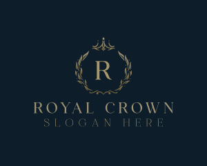 Royal Crown Wreath logo design