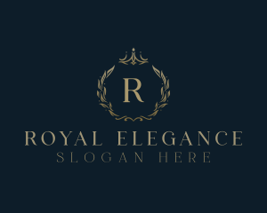 Royal Crown Wreath logo design