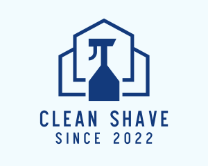 Home Cleaning Spray Bottle logo design