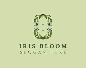 Ornamental Floral Wreath logo design