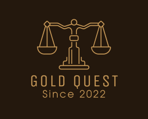 Gold Scale Judiciary Court logo design