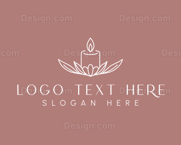 Floral Candle Light Logo