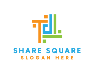 Square Creative Pattern logo design