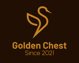 Golden Wildlife Bird  logo design