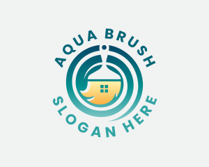 House Brush Painting logo design