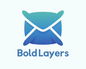 Mail Envelope Pillow logo design