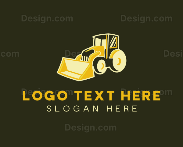 Construction Backhoe Machinery Logo