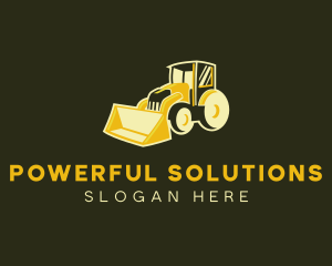 Construction Backhoe Machinery logo design