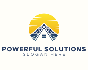 House Solar Panel logo design