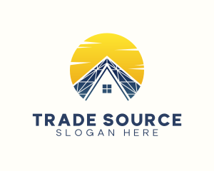 House Solar Panel logo design