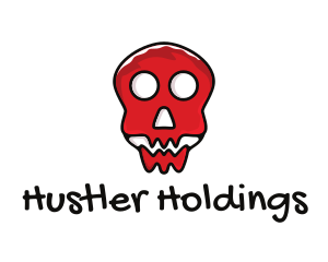 Red Skull Cartoon logo design