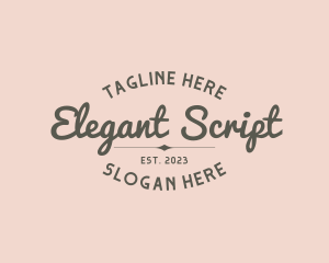 Feminine Script Brand Business logo design