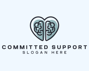 Brain Heart Mental Care logo design