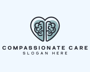 Brain Heart Mental Care logo design