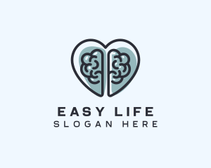 Brain Heart Mental Care logo design