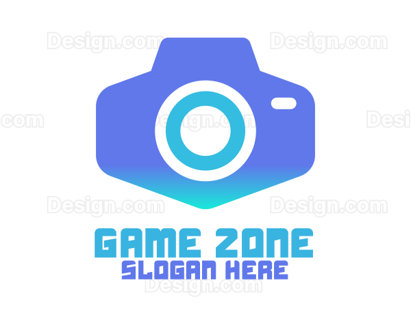 Modern Blue  Camera Logo