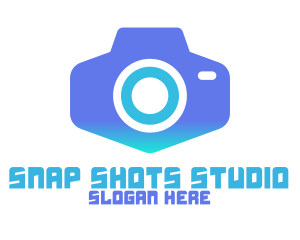 Modern Blue  Camera Logo