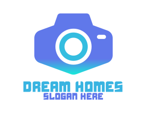 Modern Blue  Camera logo