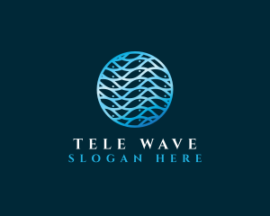 Fish Wave Pattern logo design