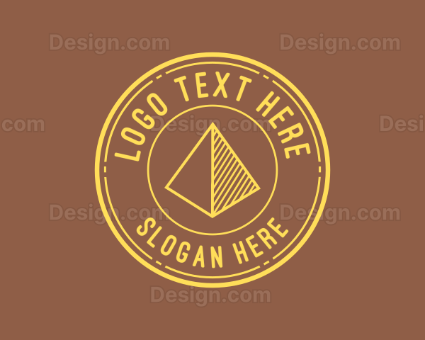 Yellow Pyramid Outline Logo