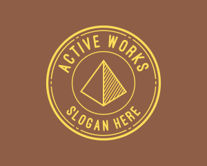 Yellow Pyramid Outline logo design