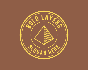 Yellow Pyramid Outline logo design