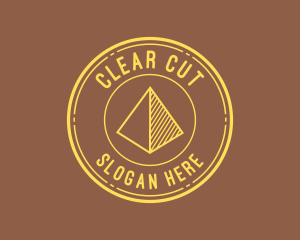 Yellow Pyramid Outline logo design