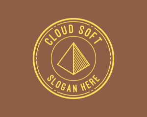 Yellow Pyramid Outline logo design