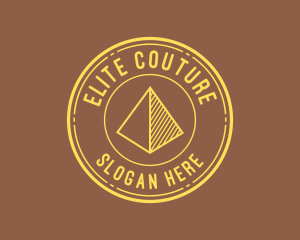 Yellow Pyramid Outline logo design