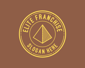 Yellow Pyramid Outline logo design