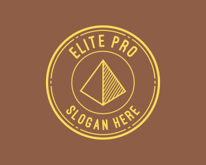 Yellow Pyramid Outline logo design