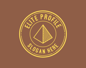 Yellow Pyramid Outline logo design