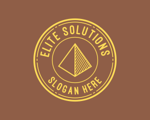 Yellow Pyramid Outline logo design