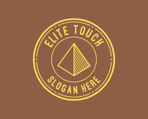 Yellow Pyramid Outline logo design