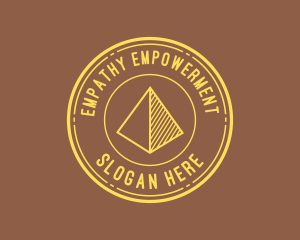 Yellow Pyramid Outline logo design