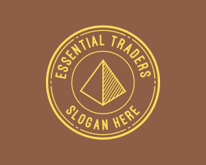 Yellow Pyramid Outline logo design