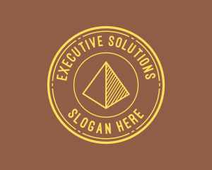 Yellow Pyramid Outline logo design